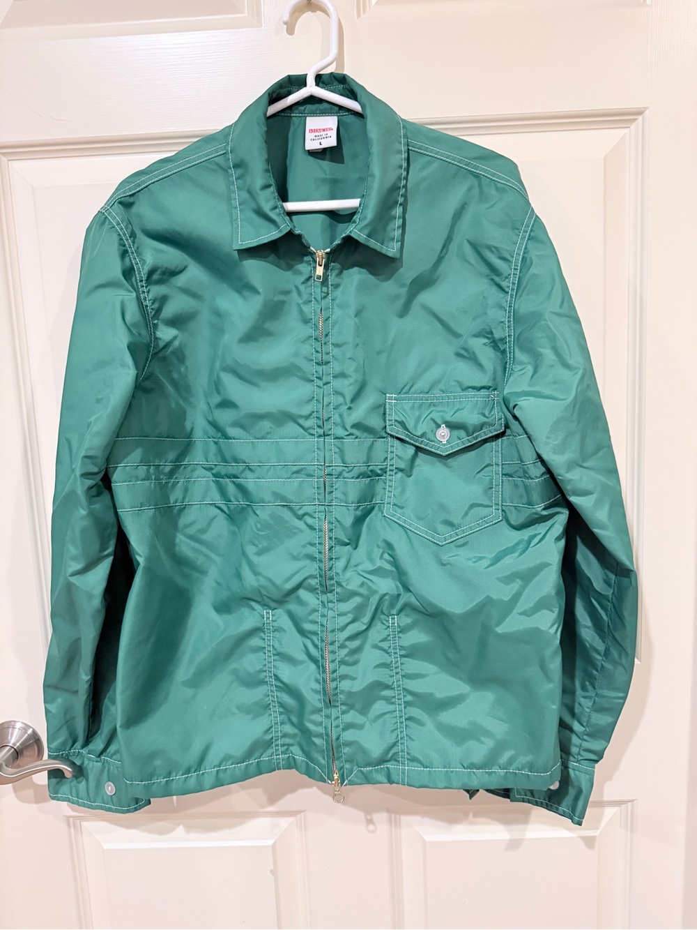 Birdwell Green Jacket with Red Logo
